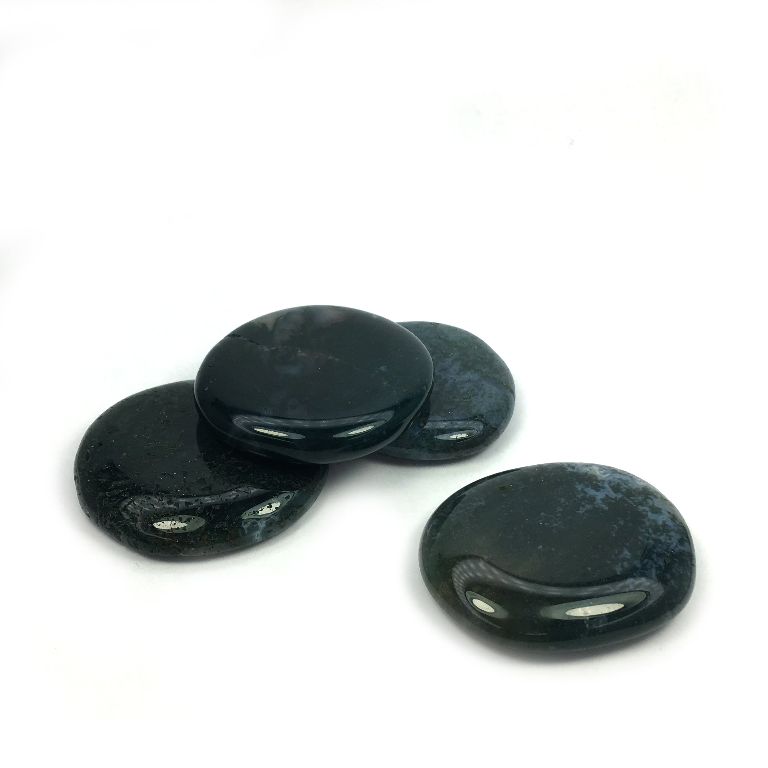 Moss Agate Crystal Palm Stone - Happy Soul Online